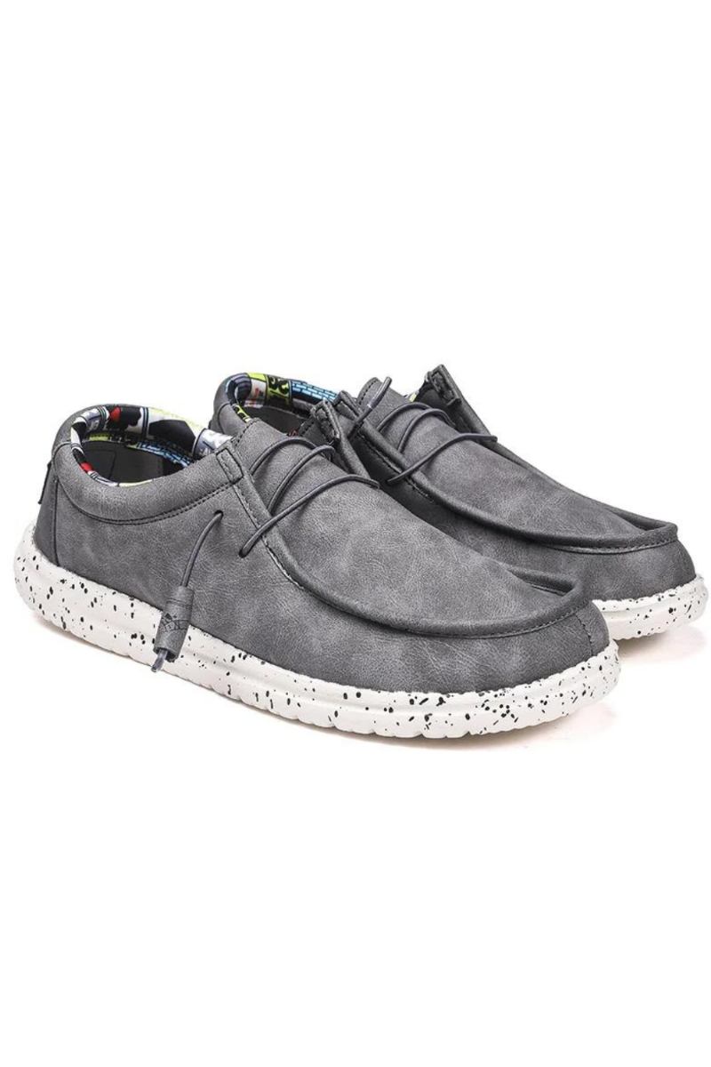 Freizeitschuhe Aus Leder Für Herren Dude-halbschuhe Streetstyle Slipper Für