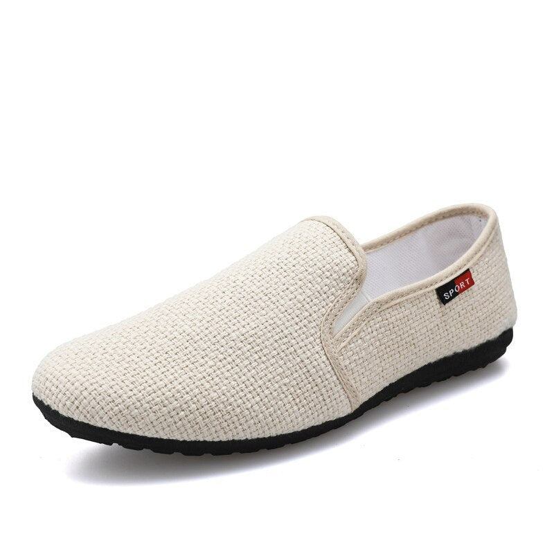 Herren-halbschuhe Für Frühling Und Sommer Trendige Atmungsaktive Freizeitschuhe Für Autofahrer - Beige