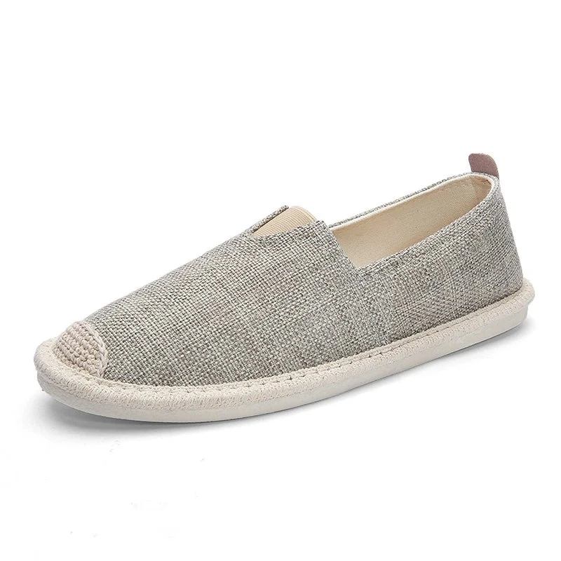 Herrenschuhe Aus Festem Segeltuch Weiche Halbschuhe Für Den Sommer Atmungsaktiv Bequem Slipper - Beige