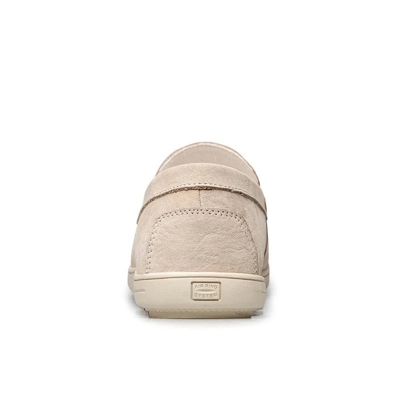 Lässige Frühlingsschuhe Für Herren Slipper Aus Echtem Leder Bequeme Handgefertigte Designerschuhe - Beige