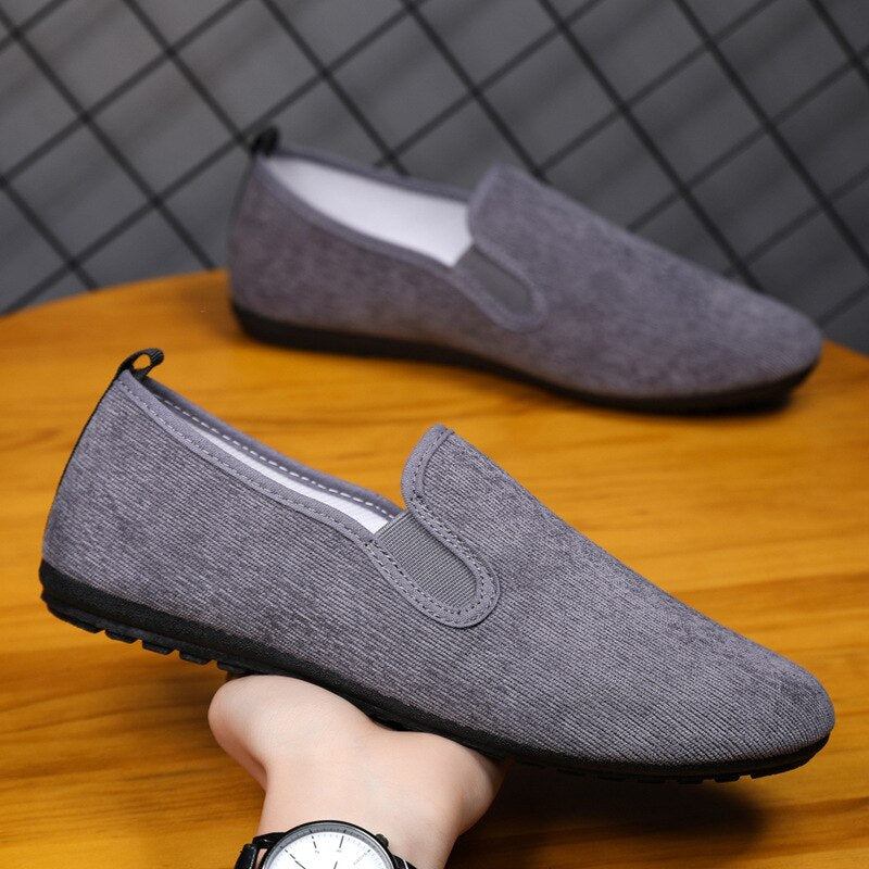 Schuhe Für Herren Modische Atmungsaktive Canvas-schuhe Lässige Vielseitige Halbschuhe - Schwarz