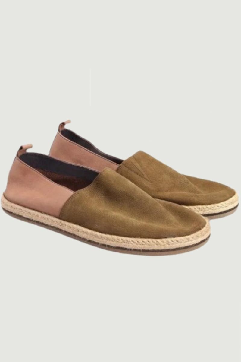 Sommerschuhe Aus Atmungsaktivem Echtem Leder Slipper Für Herren Tägliche Flache Für Vintage