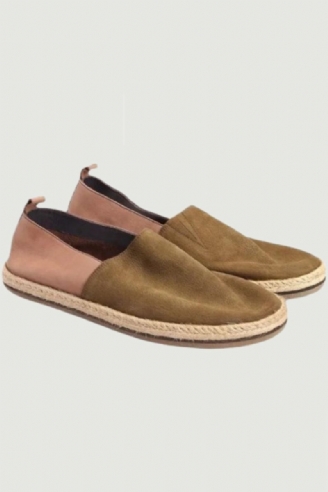 Sommerschuhe Aus Atmungsaktivem Echtem Leder Slipper Für Herren Tägliche Flache Für Vintage