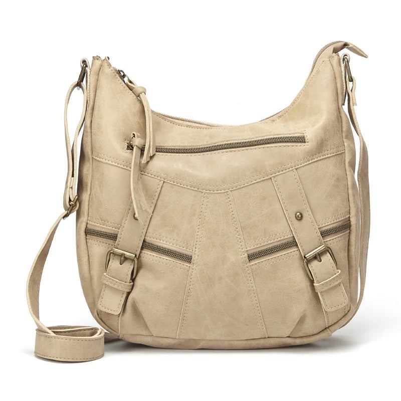 Damen-umhängetasche Leder-umhängetasche Damenhandtasche Taschen Einkaufstaschen - Beige