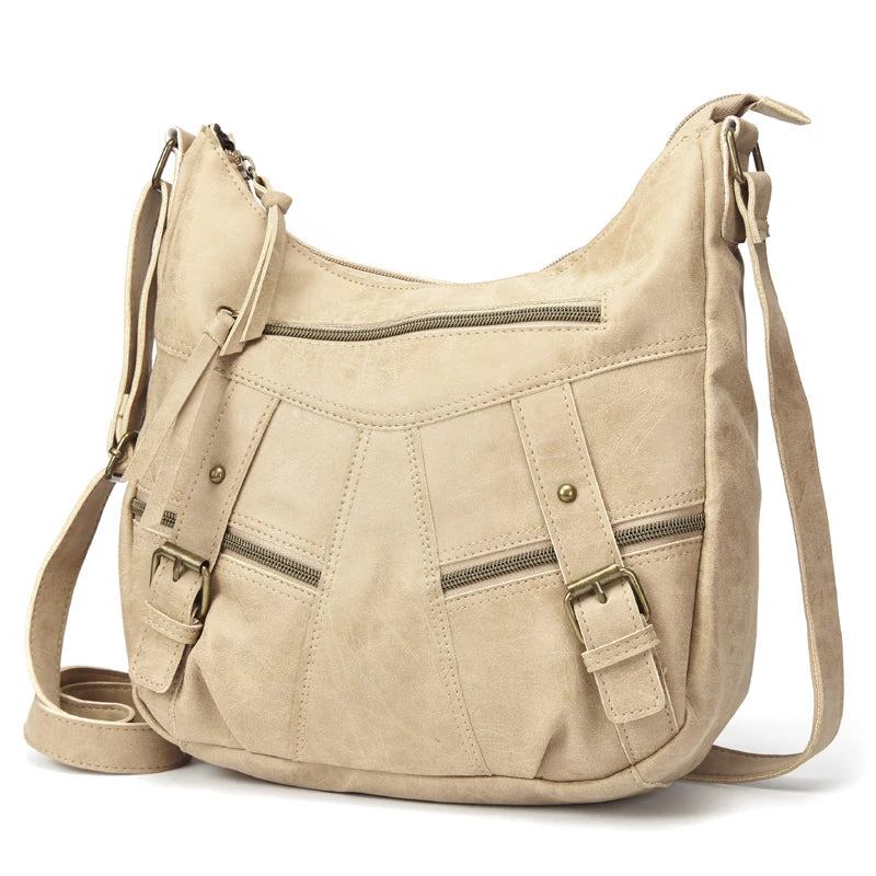 Damen-umhängetasche Leder-umhängetasche Damenhandtasche Taschen Einkaufstaschen - Beige