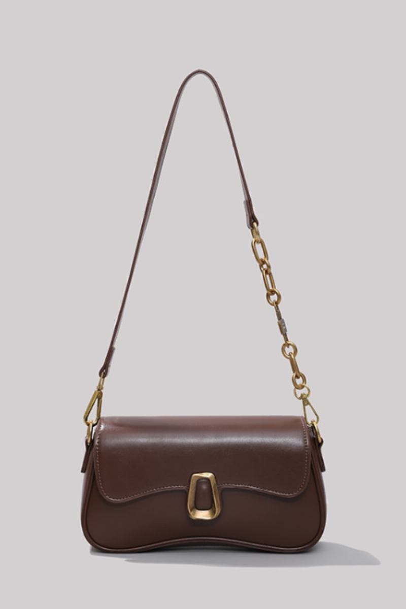 Französische Quadratische Vintage-ledertasche Für Damen