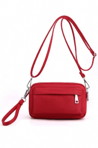 Lässige Handytasche Damen Nylon Clutch Leichte Outdoor Reise Umhängetaschen Solide Messenger Bag Für