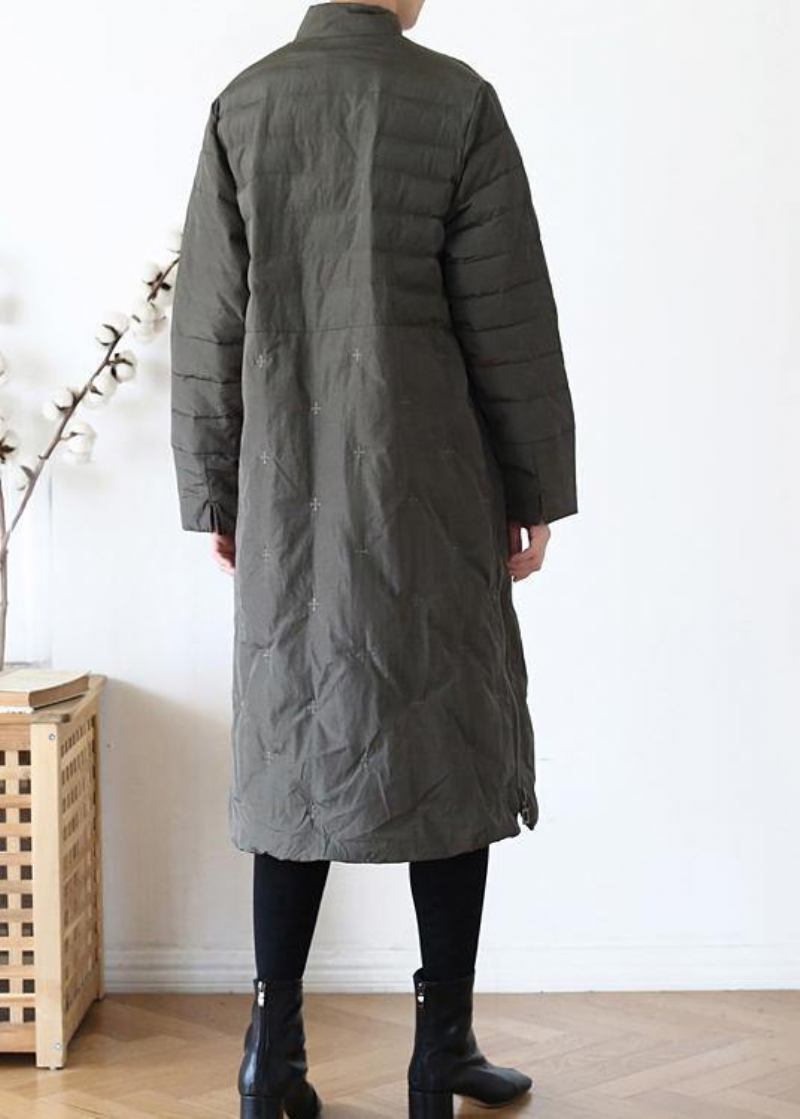 2024 Grüne Daunenjacke Für Damen Lässig Stehkragen Parka Für Warm Lässige Winter-oberbekleidung - Damen-Daunenjacken