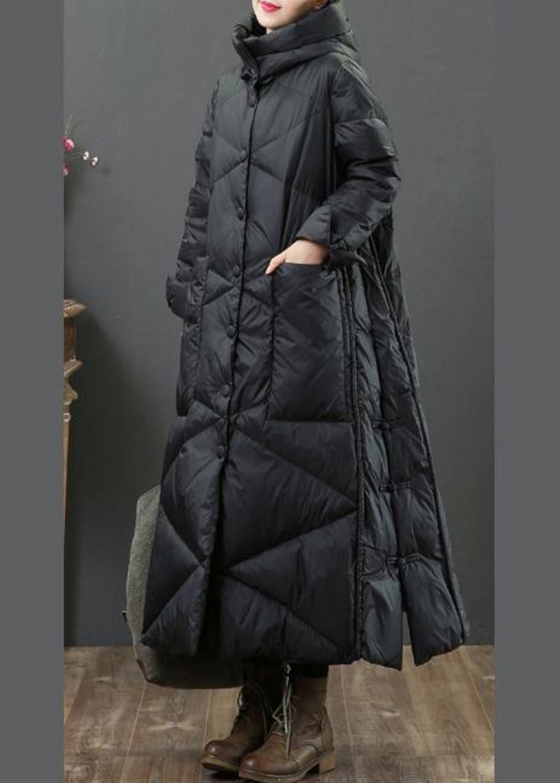 Elegante Kleidung In Übergröße Parka Für Damen Schwarze Jacke Mit Kapuze Und Knopfleiste Für - rosa