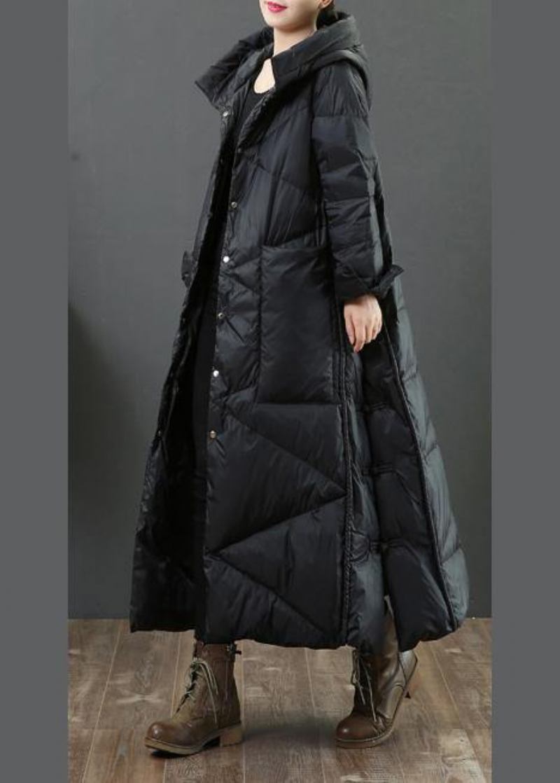 Elegante Kleidung In Übergröße Parka Für Damen Schwarze Jacke Mit Kapuze Und Knopfleiste Für - rosa