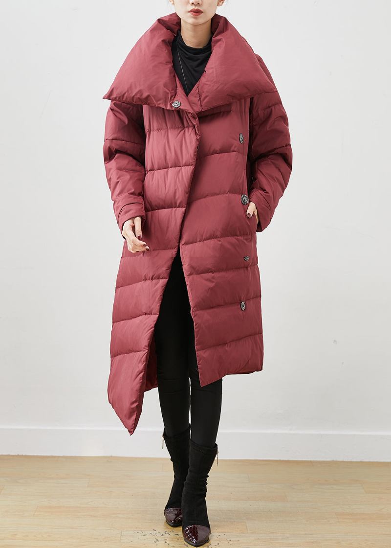 Frauen Mulberry Asymmetrische Warme Entendaunen Puffer Jacke Winter - Damen-Daunenjacken