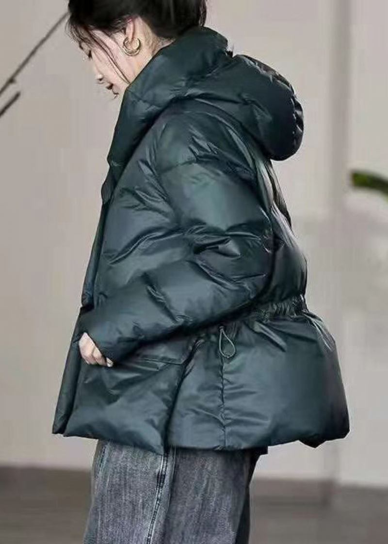 French Apricot Kapuzen Kordelzug Entendaunen Puffer Jacke Winter - Damen-Daunenjacken