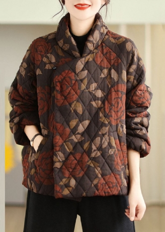 Handgemachter Mulberry Pockets Print Parka Winter