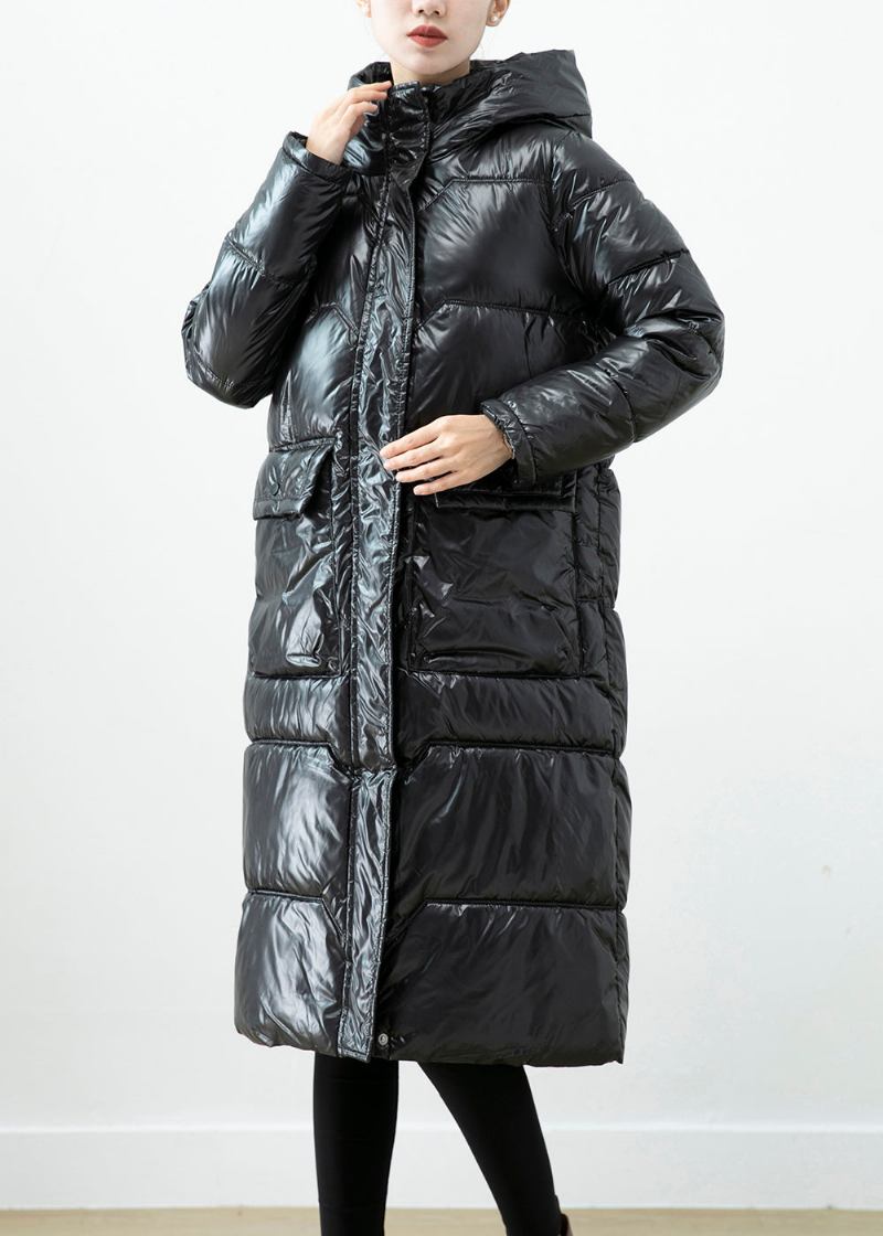 Kunstvolle Schwarze Entendaunenjacke Mit Kapuze Aus Canada Goose Winter - Damen-Daunenjacken