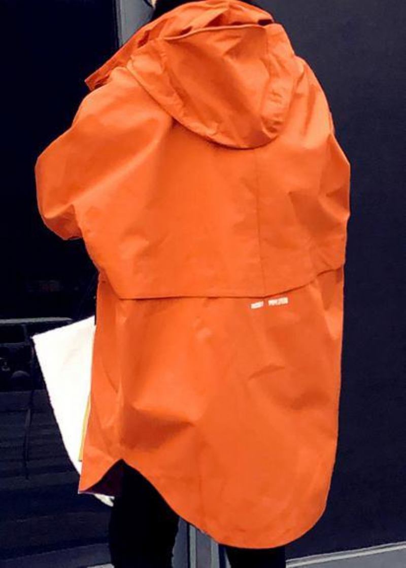 Neuer Orangefarbener Daunenmantel In Übergröße Parka Mit Kapuze Und Reißverschluss Für Damen Elegante Mäntel - weiß