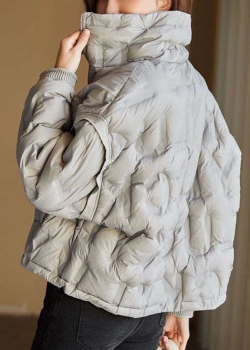 Patchwork-entendaunenjacke Mit Reißverschluss In Bohemian-grau Für Den Winter Aus Canada Goose