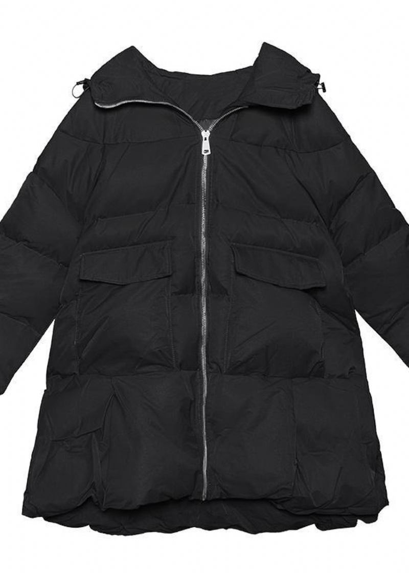 Schwarze Parkas Für Damen Übergroße Schneejacken Große Taschen Wintermäntel Mit Kapuze - lila