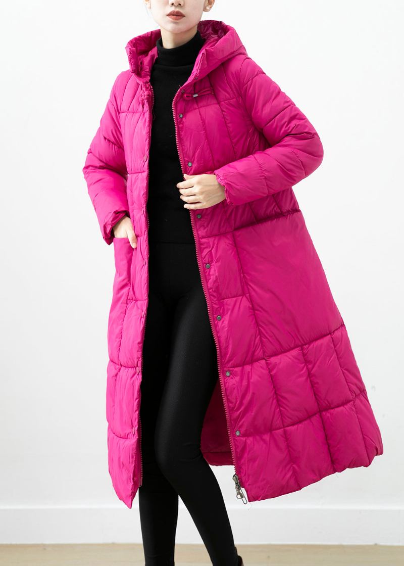 Steppjacke Mit Kapuzentaschen Und Feiner Baumwollfüllung „italian Rose“ Für Den Winter