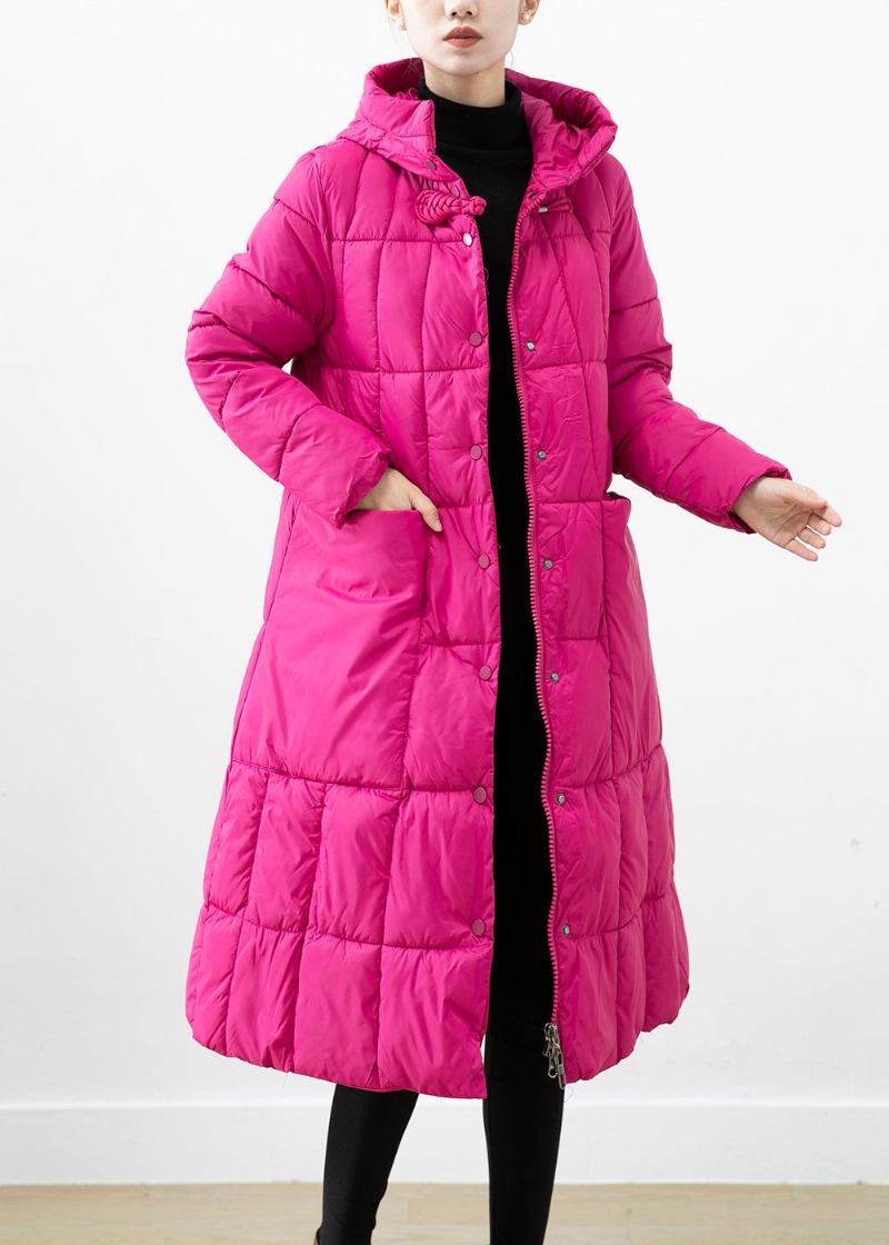 Steppjacke Mit Kapuzentaschen Und Feiner Baumwollfüllung „italian Rose“ Für Den Winter - Damen-Daunenjacken