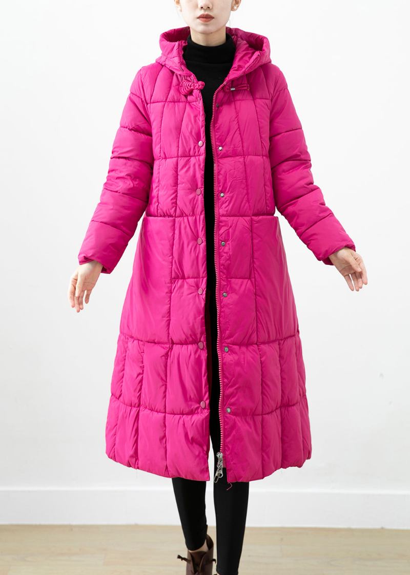 Steppjacke Mit Kapuzentaschen Und Feiner Baumwollfüllung „italian Rose“ Für Den Winter - Damen-Daunenjacken