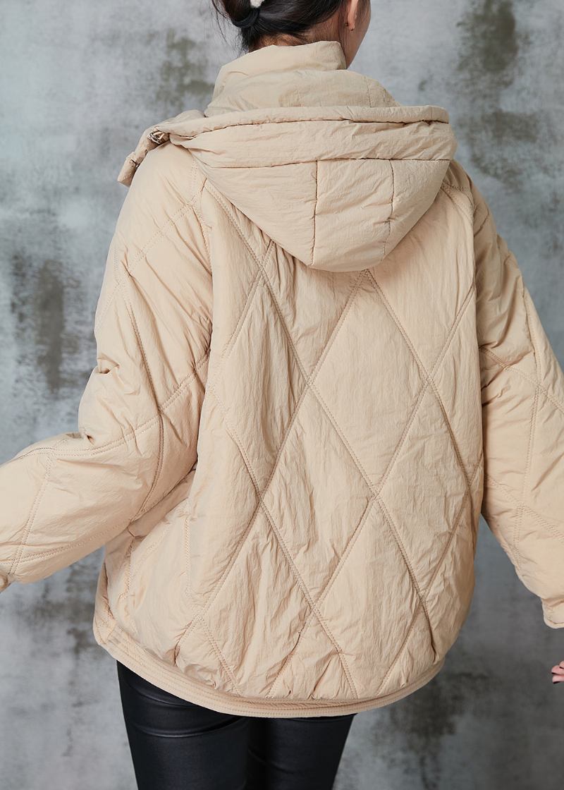 Style Khaki Übergroße Taschen Feine Baumwollfüllung Parka Winter - Damen-Daunenjacken