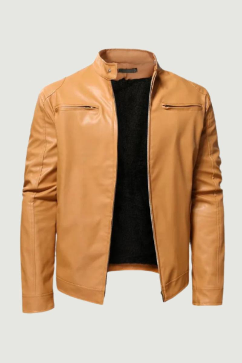 Motorrad-lederjacken Business-casual-biker-lederjacke Für Herren