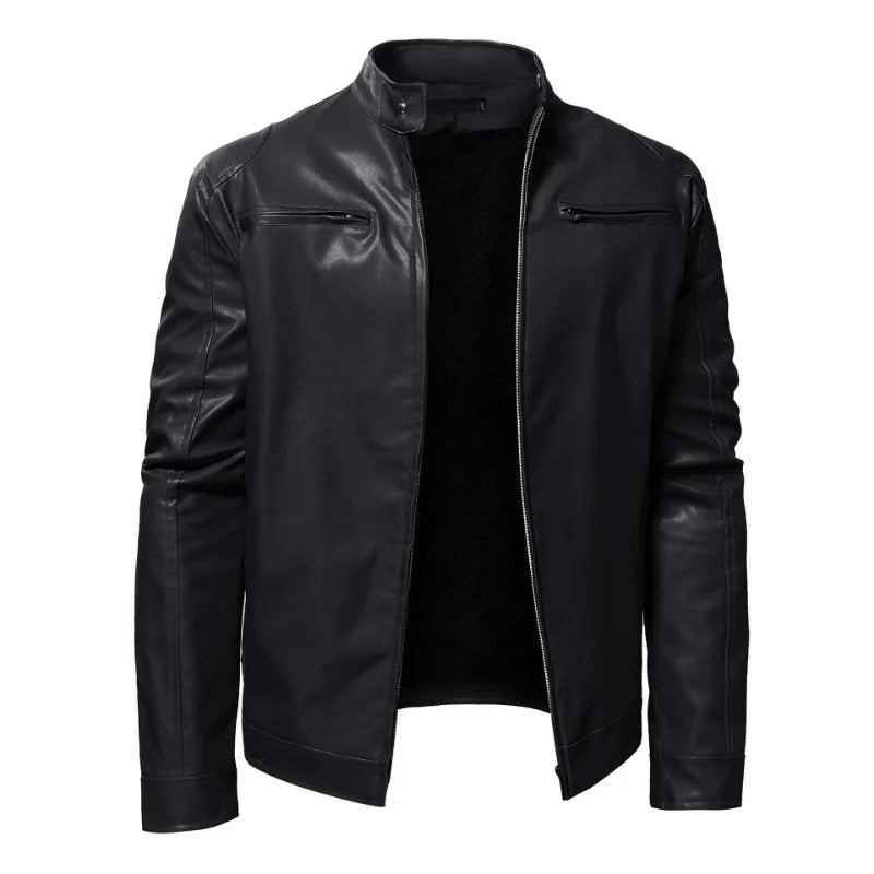 Motorrad-lederjacken Business-casual-biker-lederjacke Für Herren - Braun