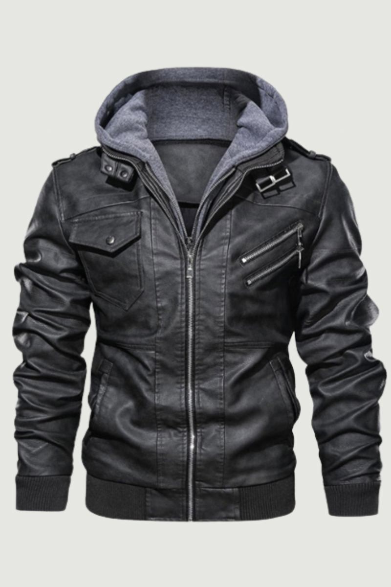 Stil Echte Lederjacke Vintage-mantel Aus Braunem Rindsleder Herren-bikerjacke Ledermantel