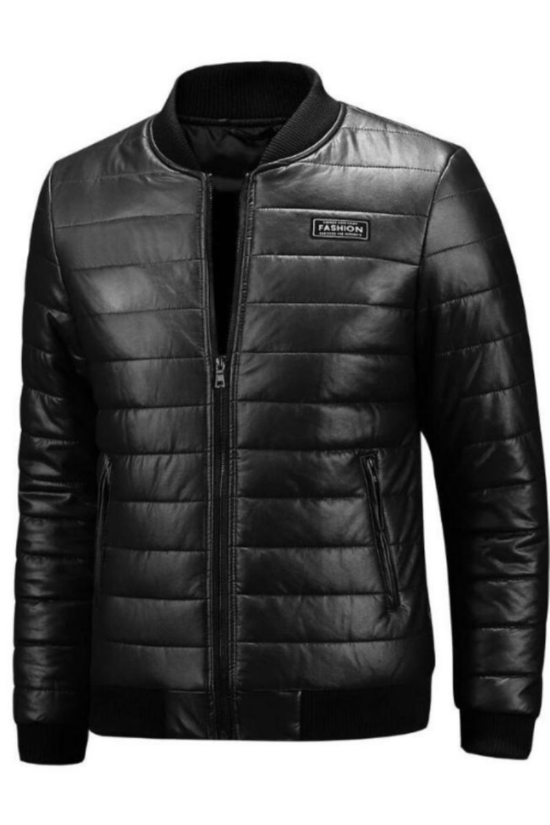 Warme Herbst-winter-lederjacke Für Herren Lässige Herren-motorradlederjacken Und -mäntel