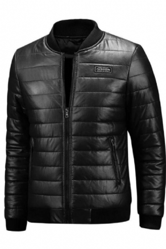 Warme Herbst-winter-lederjacke Für Herren Lässige Herren-motorradlederjacken Und -mäntel