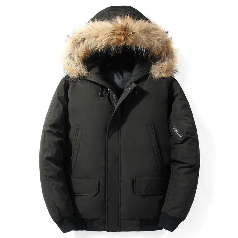 Herren-daunenjacke Dicke Daunenjacke Herrenmantel Schneeparkas Warme Kleidung Für Den Winter - 112 Schwarz