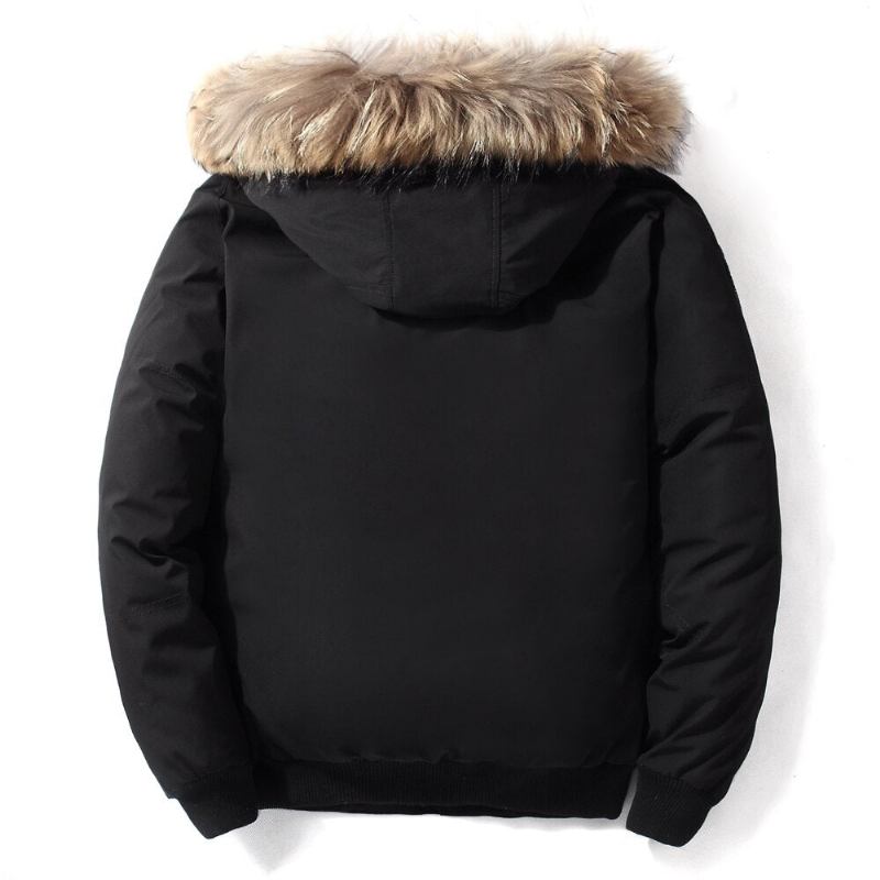 Herren-daunenjacke Dicke Daunenjacke Herrenmantel Schneeparkas Warme Kleidung Für Den Winter - 112 Schwarz