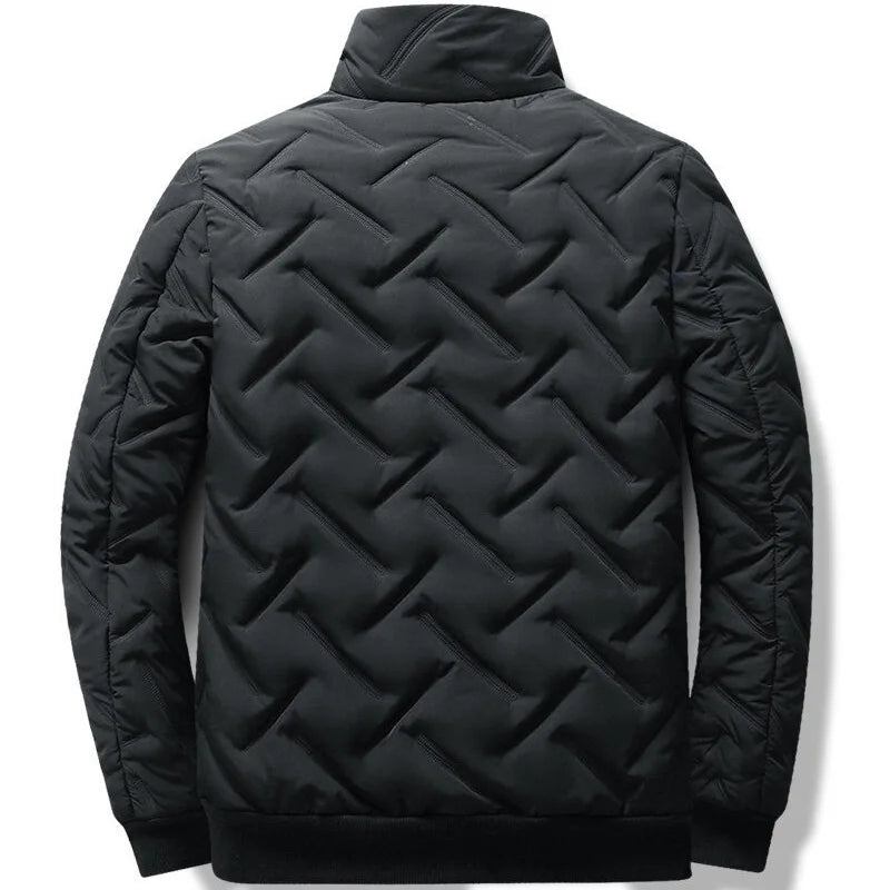 Herrenjacke Mit Stehkragen Herrenjacken Winterdaunenjacke Warme Jacken Herren Freizeitmantel Jugend Gestreifte Mäntel - Grau