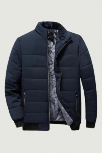 Jacke Für Herren Dicke Fleece-parkas Reißverschluss Warme Herren-oberbekleidung Schmale Freizeitjacken Winter-windjacken Mäntel Herrenbekleidung