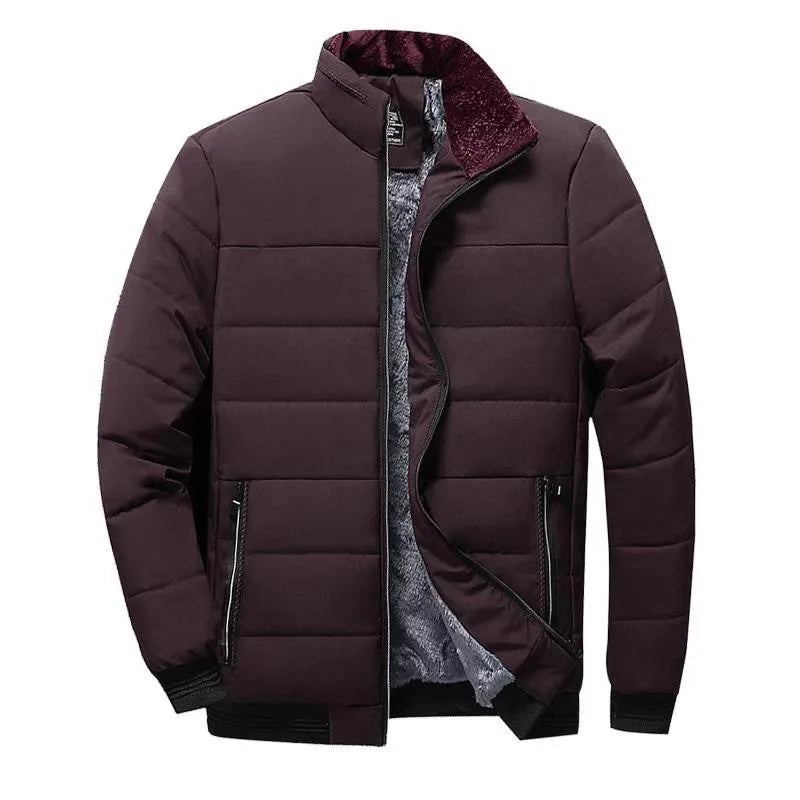 Jacke Für Herren Dicke Fleece-parkas Reißverschluss Warme Herren-oberbekleidung Schmale Freizeitjacken Winter-windjacken Mäntel Herrenbekleidung - Schwarz