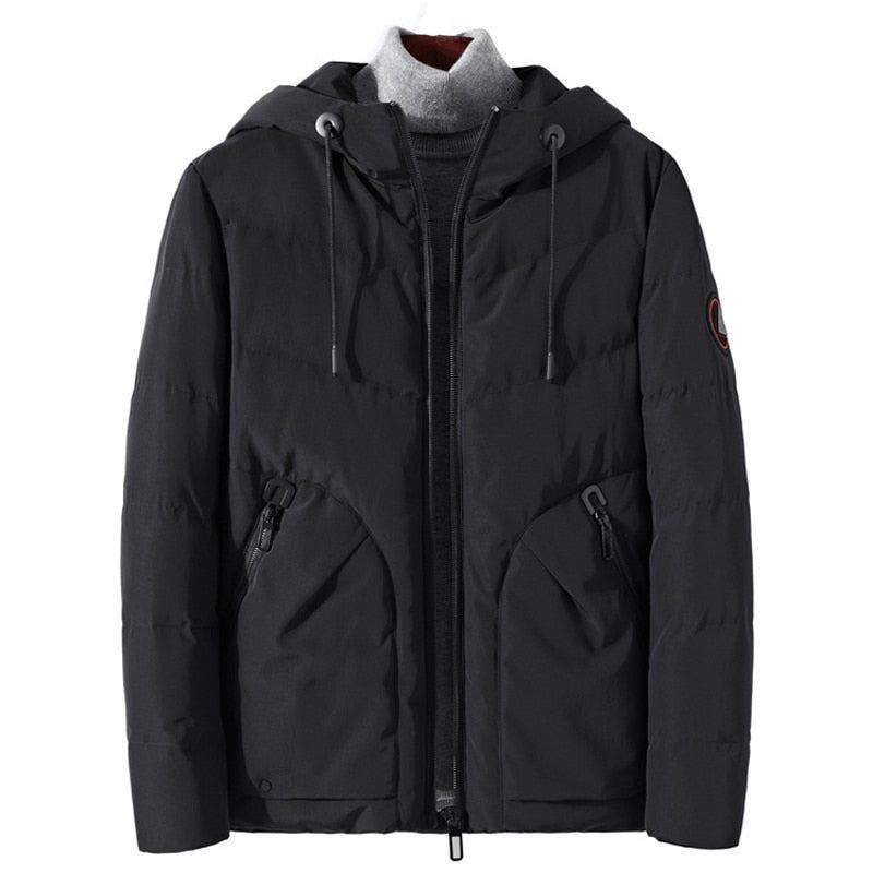 Parkas Winterjacke Für Herren Winterparkas Windjacke Für Dicke Warme Lockere Parkajacke Für - Schwarz 1840