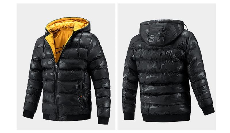 Winter-thermojacken Für Herren Neue Dicke Warme Kapuzenjacken Aus Baumwolle Für Lässige Outdoor-jacken Beidseitig Tragbar Herrenbekleidung - Marineblau