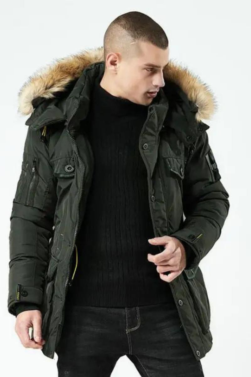 Winterjacke Für Herren Mit Stehkragen Parkajacke Für Einfarbige Dicke Jacken Und Langer Mantel Parkas Für