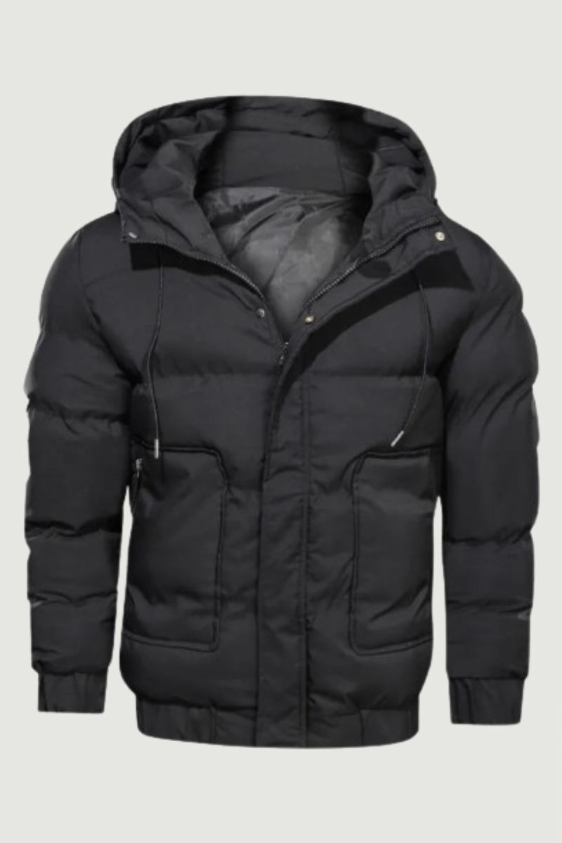 Winterjacke Parkas Für Herren Einfarbig Mit Kapuze Reißverschluss Dicke Warme Mäntel Wasserdichte Herrenparkas Herrenjacken Und -mäntel