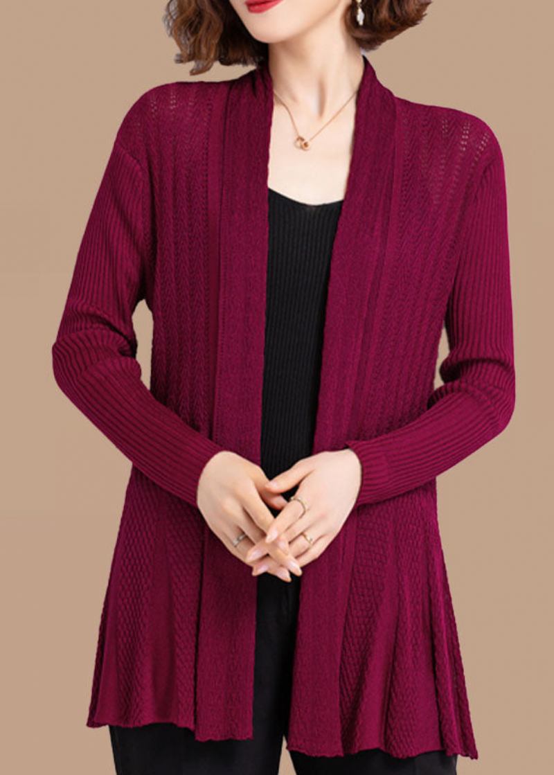 Einzigartiger Grüner Patchwork-cardigan Mit Aussparungen Und Falten Für Den Herbst - Damen-Cardigans