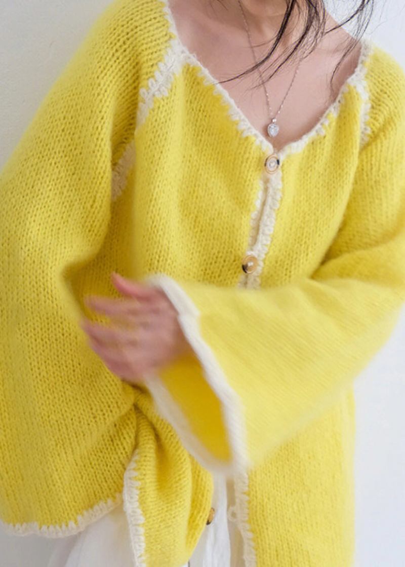 Französischer O-ausschnitt-strickcardigan Aus Jacquard-knopfmuster Für Den Herbst