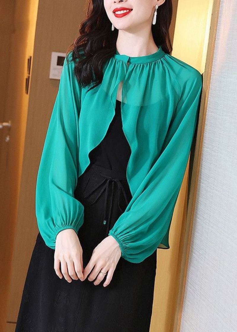 Grüne Übergroße Chiffon-cardigans Mit Upf 50+ Für Damen Frühling - Damen-Cardigans