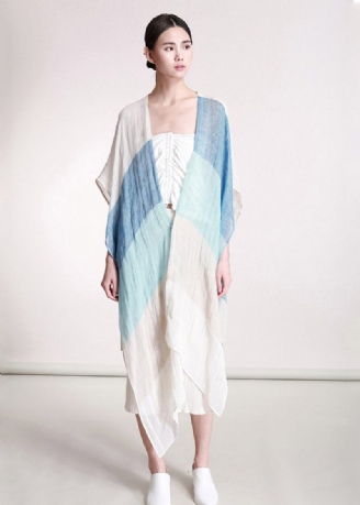 Hellblaue Asymmetrische V-ausschnitt-cardigan Sommer