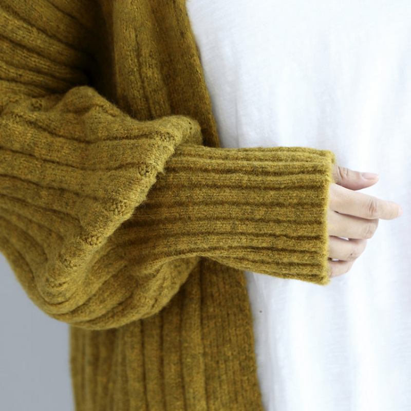 Herbst 2024. Dicke Warme Pullover-strickjacken Übergrößen V-ausschnitt Langärmelige Strick-kurzmäntel - Damen-Cardigans