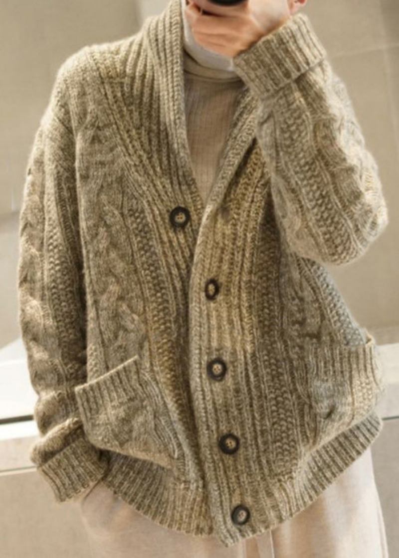 Lässiger Übergroßer Strickcardigan Aus Lila Mit Quasten Für Den Herbst