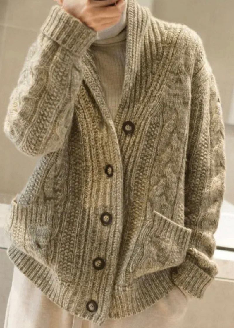 Lässiger Übergroßer Strickcardigan Aus Lila Mit Quasten Für Den Herbst - Damen-Cardigans