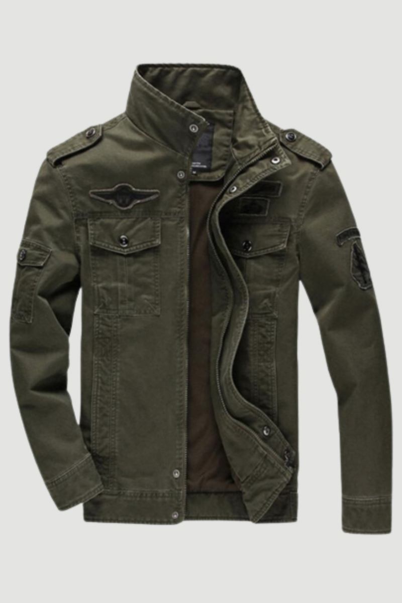 Armee-militärjacke Für Herren Frühling Herbst Gewaschener Baumwollmantel Mehrere Taschen Piloten-bomber Taktische Fliegerjacke