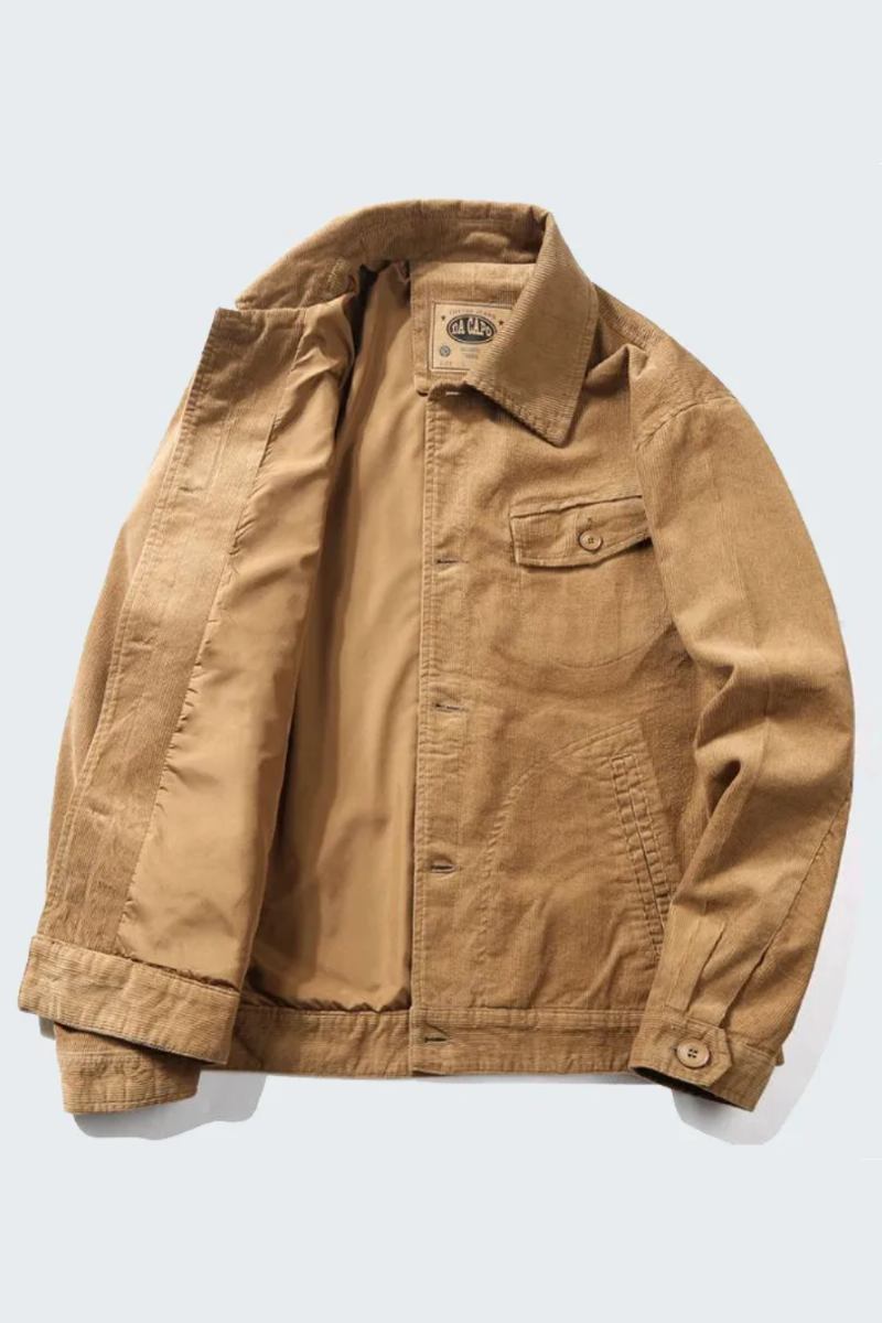 Cordjacken Für Herren Oberbekleidung Einfarbig Übergroß Retro Freizeitjacke Mantel Herrenbekleidung Mäntel