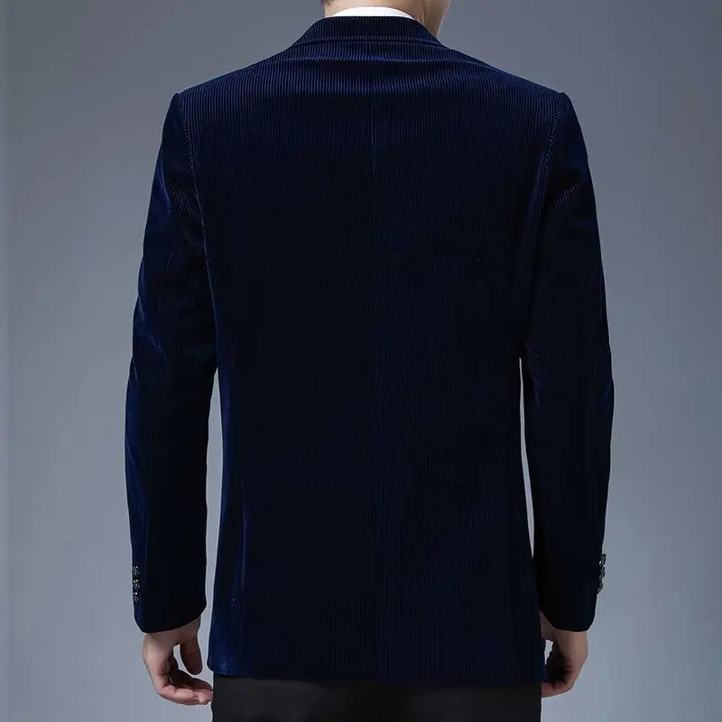 Freizeit-anzugjacken Blazer Für Herren Hochzeit Slim Fit Oberbekleidung Eleganter Mantel - Marineblau blau