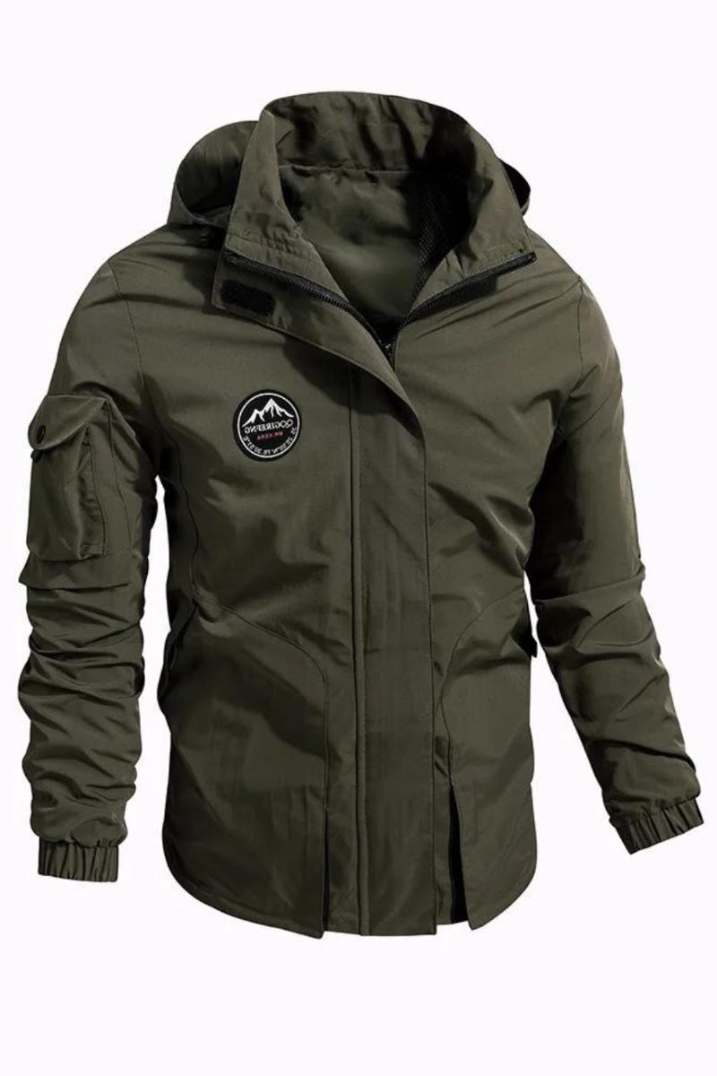 Frühling/herbst Taktische Jacke Herren Einfarbig Wasserdicht Abnehmbare Kapuze Militär Outdoor-windjacke